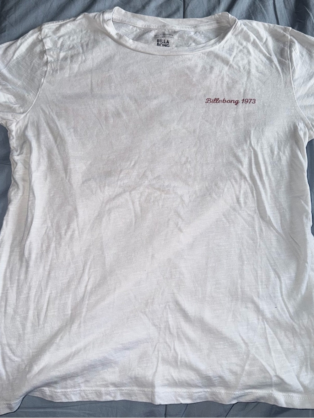 Billabong White Tee with Logo